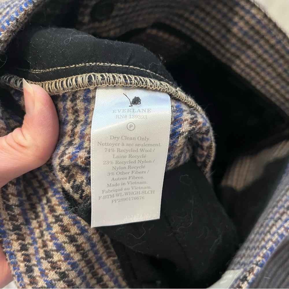 Everlane Rewool Way High Drape Pant Houndstooth - Picture 5 of 7